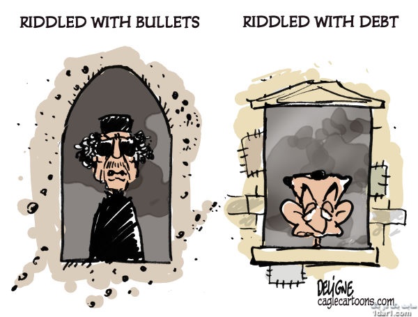  کاریکاتور های جالب و دیدنی معمر قذافی دیکتاتور لیبی