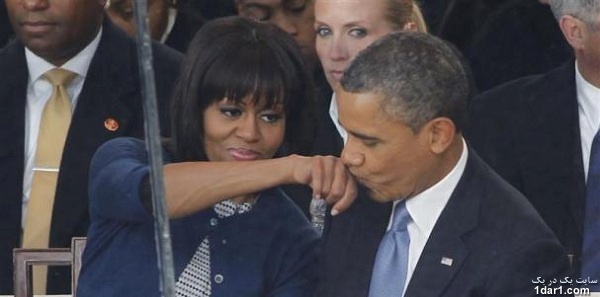 نهایت زن ذلیل بودن اوباما+عکس