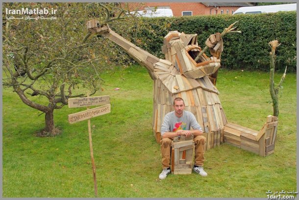 مجسمه های هنرمند دانمارکی از ضایعات چوب+تصاویر
