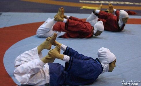 کشتی آلیش بانوان در حال تمرین+عکس