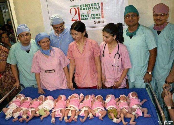عجیب ترین زایمان دنیا, یک زن ۱۱ نوزاد به دنیا آورد!!