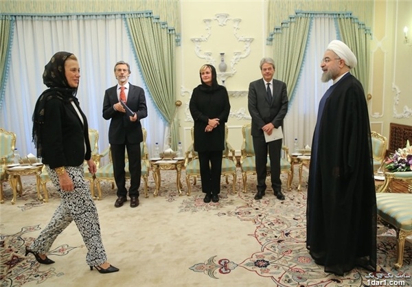 حجاب نامناسب همراهان زن وزیر خارجه ایتالیا در ایران!+ تصاویر