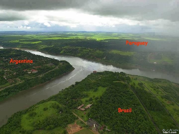 مرز بین سه کشور برزیل پاراگویه ارژانتین+عکس جالب