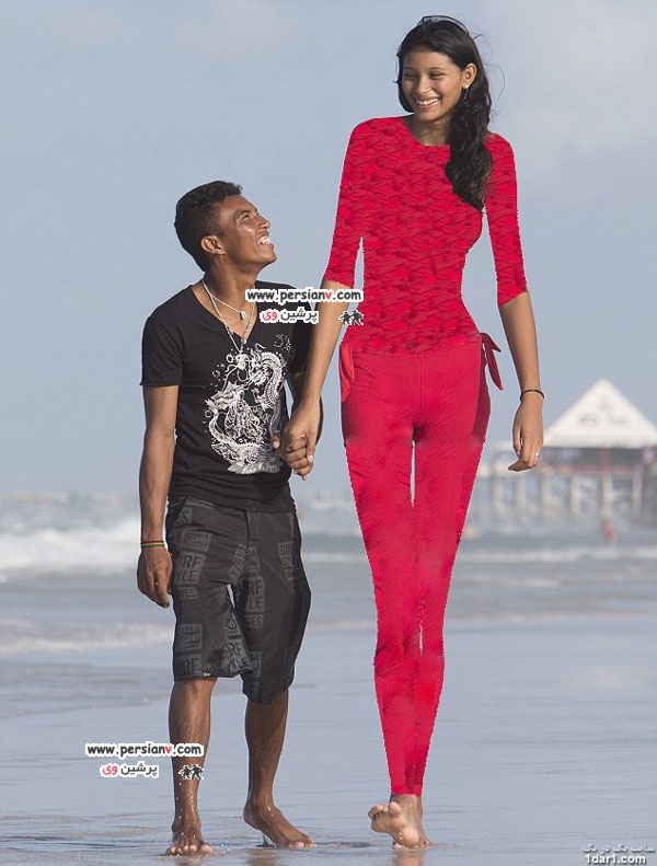 زندگی قدبلندترین دختر دنیا و دوست پسرش+عکس