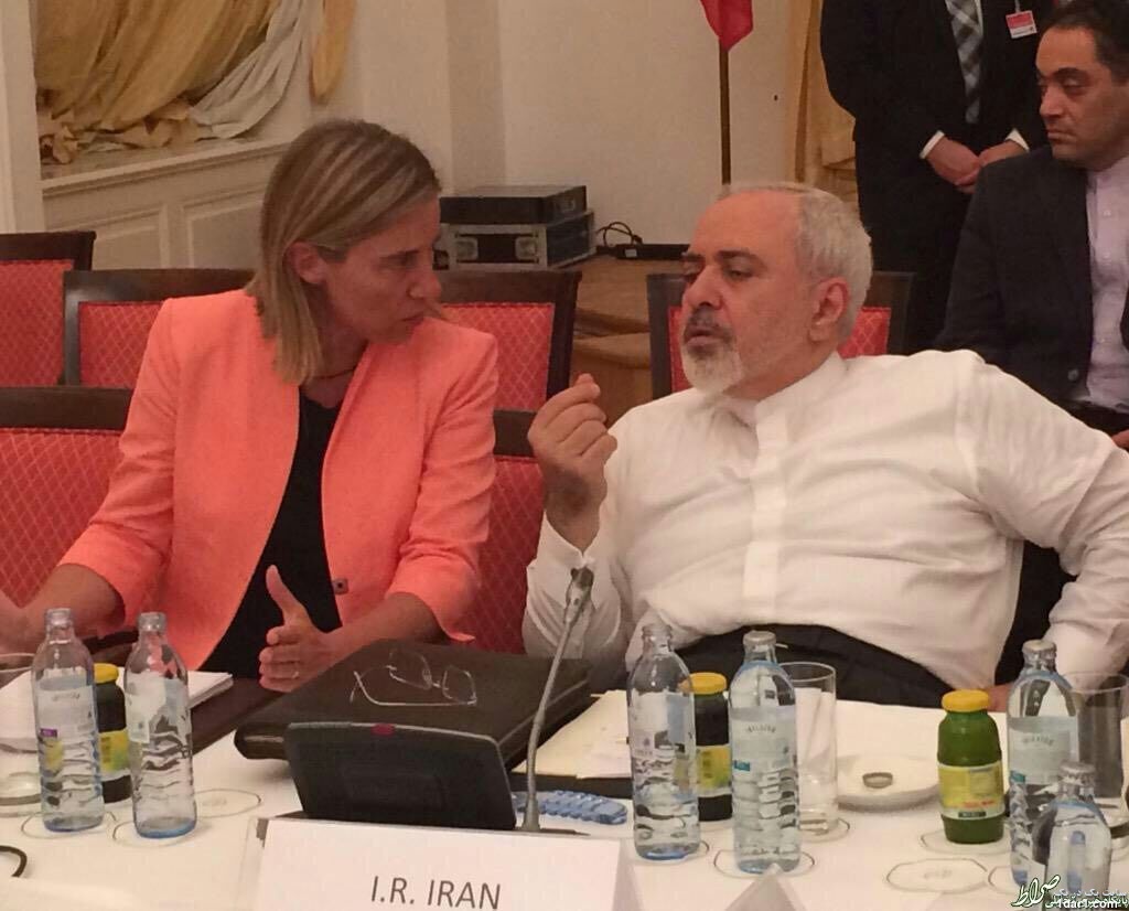 فریاد ظریف بر سر موگرینی: هیچ گاه یک ایرانی را تهدید نکنید! 