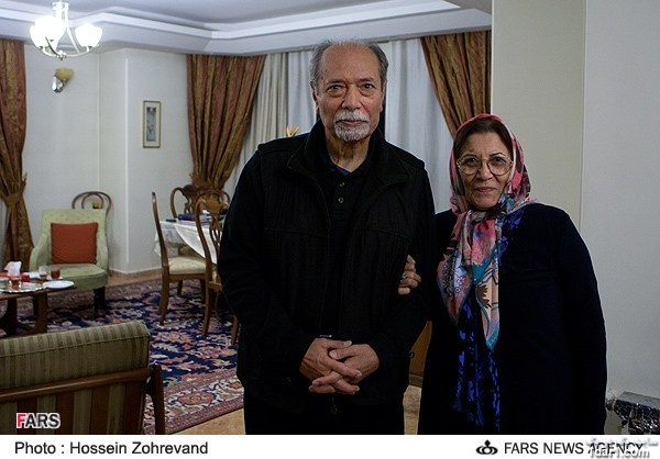 علی نصیریان در کنار  همسرش (عکس) 